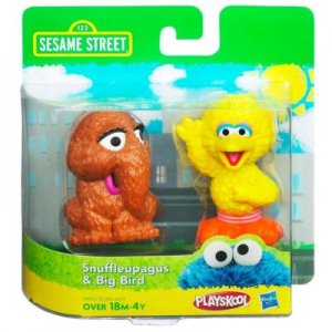 New Sesame Street figures Snuffleupagus Snuffy and Big Bird set