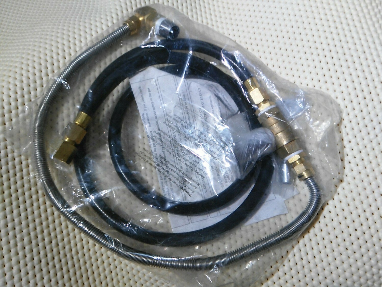 STANBROIL NATURAL GAS CONNECTION FIRE PIT WITH HOSE 1/2" CHROME KEY