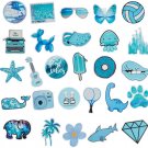 53pc Blue Girls Sticker Set for Water Bottles, Laptop, Luggage, Skateboard