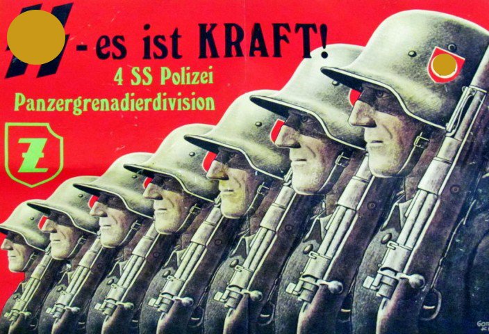 ww2 German Germany nazi propaganda poster rare hitler ss division Swastika
