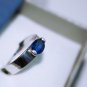 Ring Sterling Silver925 Blue Hydrothermal Sapphire Stone