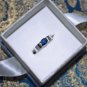 Ring Sterling Silver925 Blue Hydrothermal Sapphire Stone