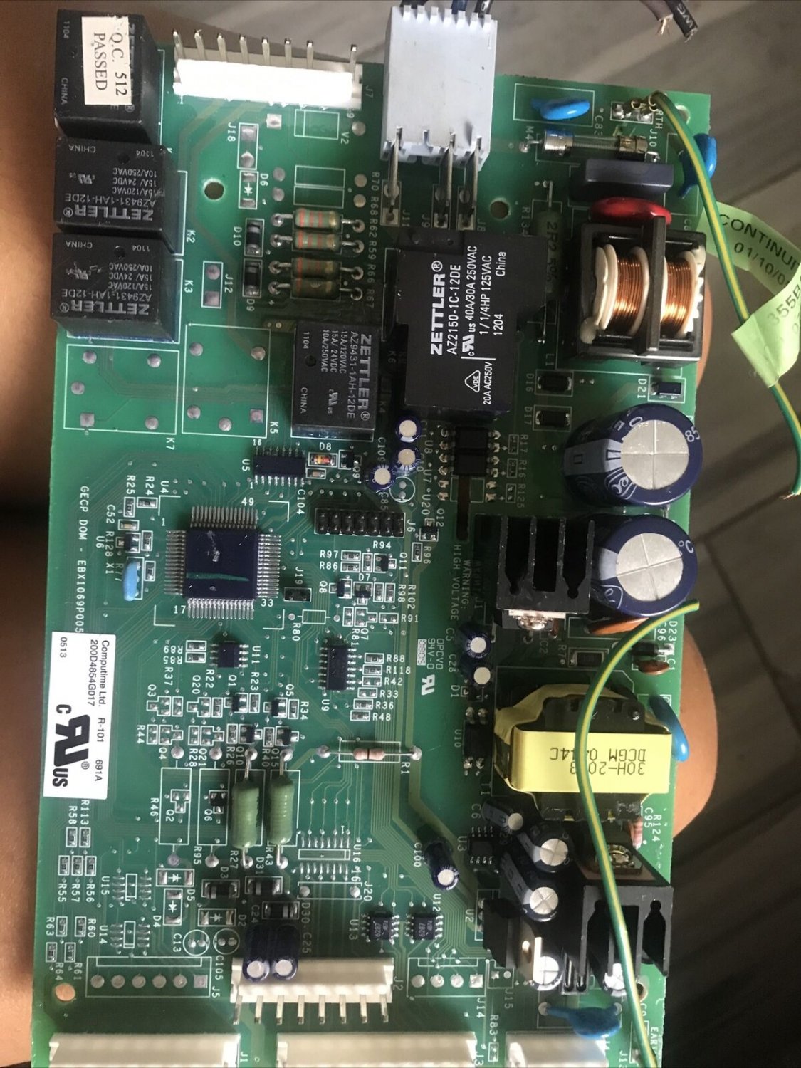 GE Main Control Board FOR GE REFRIGERATOR 200D4854G011 Green 
