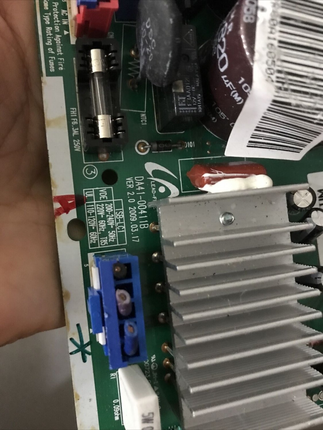Samsung Refrigerator Inverter control board DA41-00411B Da41-00040E
