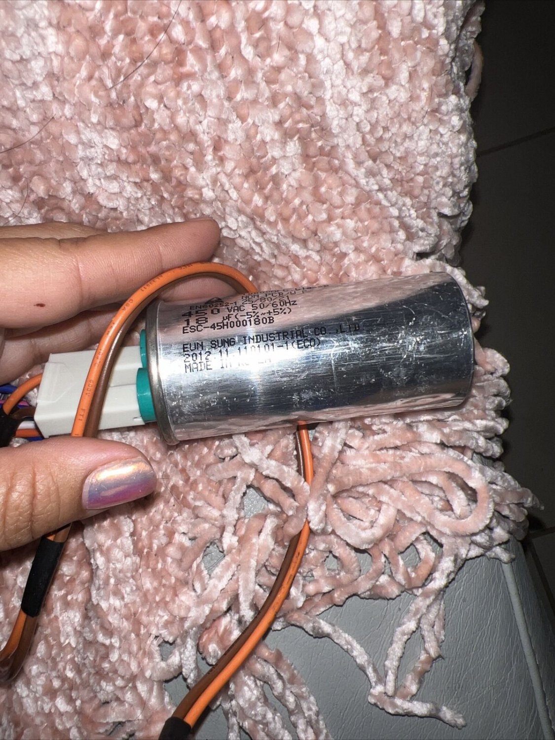 LG REFRIGERATOR CAPACITOR EN602521 ESC45H000180B