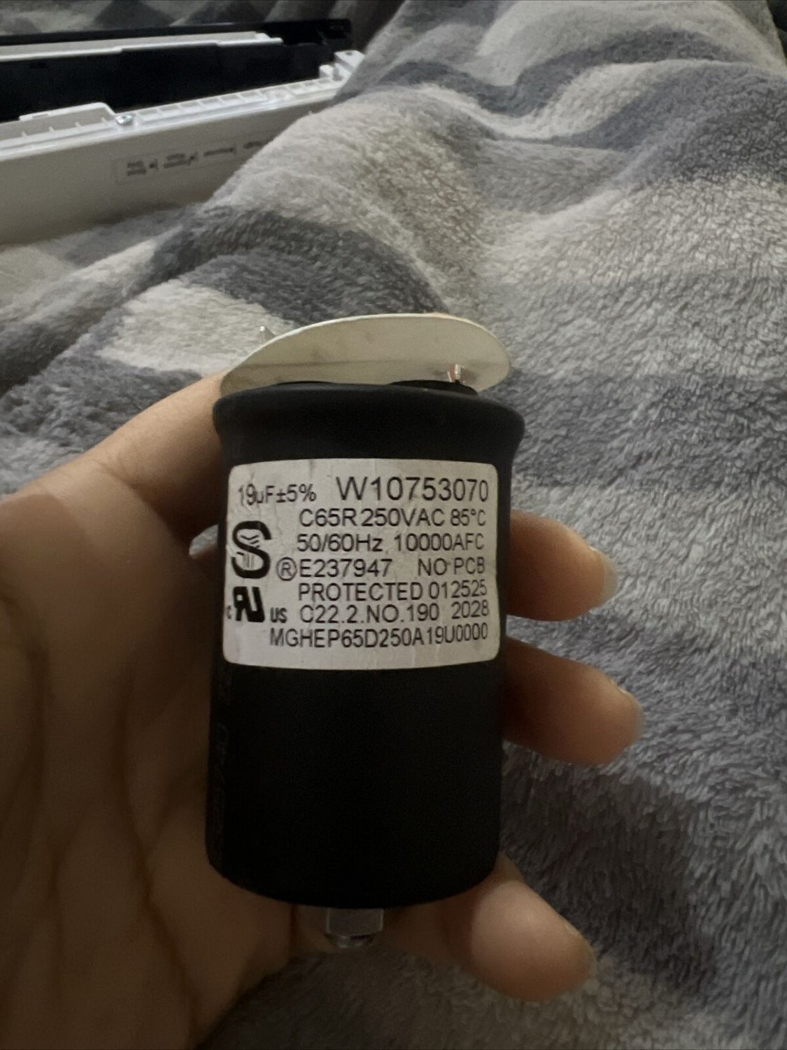 Kitchenaid Dishwasher Circulation Pump Motor Capacitor W10753070