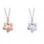Footprint dog cat paw print foot necklace