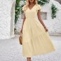 European And American V-neck V-neck Ruffle Layered Dress