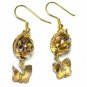 Cute Little Cage Holds Treasure Swarovski Butterfly Gold Earrings