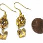 Cute Little Cage Holds Treasure Swarovski Butterfly Gold Earrings