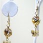Cute Little Cage Holds Treasure Swarovski Butterfly Gold Earrings
