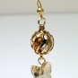 Cute Little Cage Holds Treasure Swarovski Butterfly Gold Earrings