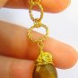 Tiger Eye Gold Twisted Ring Earrings