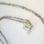 Aqua Quartz Round Hoop Silver Necklace
