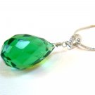 Green Quartz Silver Necklace