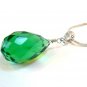 Green Quartz Silver Necklace