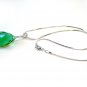 Green Quartz Silver Necklace