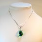 Green Quartz Silver Necklace