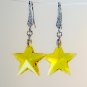Yellow Swarovski Crystals Star Earrings