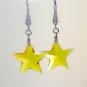 Yellow Swarovski Crystals Star Earrings