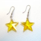 Yellow Swarovski Crystals Star Earrings
