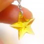 Yellow Swarovski Crystals Star Earrings
