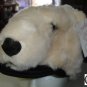 POLAR BEAR HAT Fur PLUSH ski Cap Black tie HALLOWEEN costume bears NEW