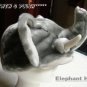 ELEPHANT HAT animal Halloween COSTUME baseball cap Plush Fake Fur ADULT SIZE TUSKS gray mask head