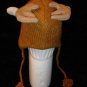 DEER HAT pilot cap dear / elk / caribou KNIT SKI CAP santa reindeer Halloween COSTUME