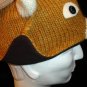 DEER HAT pilot cap dear / elk / caribou KNIT SKI CAP santa reindeer Halloween COSTUME