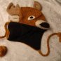 DEER HAT pilot cap dear / elk / caribou KNIT SKI CAP santa reindeer Halloween COSTUME