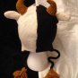 COW HAT holstein KNIT SKI CAP Adult FLEECE LINED - HALLOWEEN cow COSTUME MENS WOMENS delux knitwits