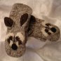 deLux brand RACCOON MITTENS hand knit ADULT Lined NEW puppet Customer racoon