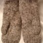 deLux brand RACCOON MITTENS hand knit ADULT Lined NEW puppet Customer racoon