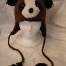 deLux Dog Face brown Knit Wool Pilot Animal Cap Hat  Ear Flaps animal Costume toque