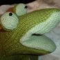 FROG MITTENS mitts ADULT puppet GREEN Knit Wool FLEECE LINED mitts Costume