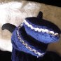 SHARK MITTENS knit ADULT puppet Jaws blue puppet LINED TEETH mens womens fin delux Knitwits Costume