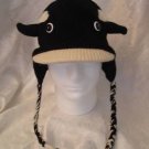 WHALE HAT Knit Fleece LINED ORCA Save the Whales pilot ear flaps Brim Halloween Costume delux