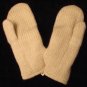 white POLAR BEAR Mittens LINED Knit ADULT pink cheeks Costume smiling delux happy puppets
