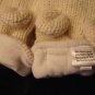 white POLAR BEAR Mittens LINED Knit ADULT pink cheeks Costume smiling delux happy puppets