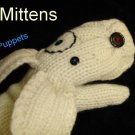 Cable Knit DOG MITTENS lined PUPPET Therapy ADULT Petey animal Halloween costume
