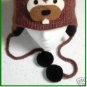 BEAVER MITTENS fleece Lined Wool mits Hand puppet Adult Badger woodchuck animal Costume