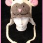LAMB HAT knit ski cap animal Halloween Costume Sheep ADULT beanie Pom Tail toque