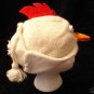 Adult CHICKEN HAT knit cap LINED farm animal Halloween costume ADULT men women toque