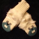 YETI MITTENS knit Adult Abominable SNOWMAN Sasquatch YETTI Mens Womens abdominal Costume