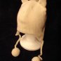 WHITE CAT HAT knit ski cap Fleece Lined Winter furries EMO punk animal Costume beanie