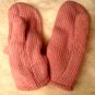 PIG MITTENS knit ADULT puppet PINK piggy FLEECE LINED Halloween costume therapy