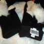 SKUNK MITTENS knit Fleece Lined ADULT puppet MITTS New honey badger Costume
