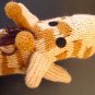 GIRAFFE MITTENS soft ADULT SIZE puppet Knit Wool FLEECE LINED mitts Costume delux