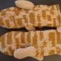 GIRAFFE MITTENS soft ADULT SIZE puppet Knit Wool FLEECE LINED mitts Costume delux